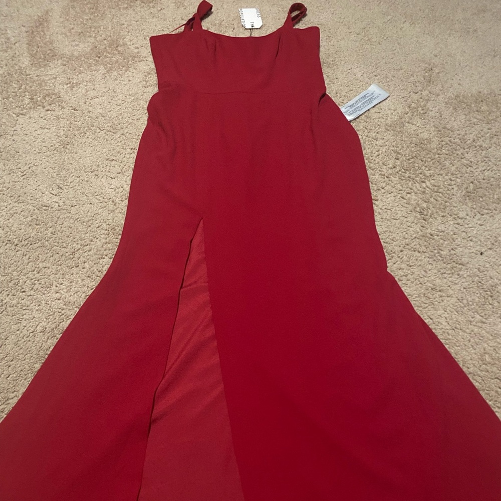 “Dress the population” Red evening gown, floor length - Picture 2 of 4